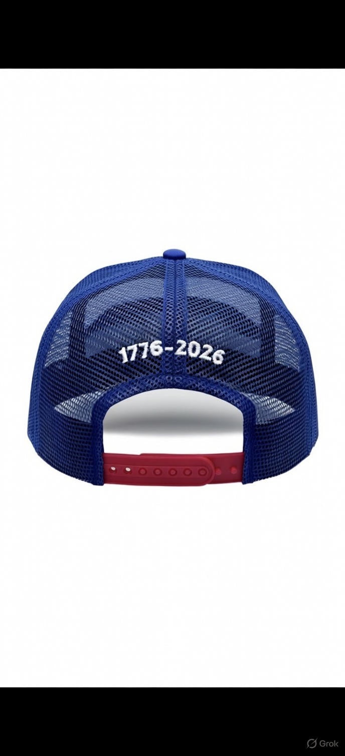 USA 250 Suede Trucker Hat