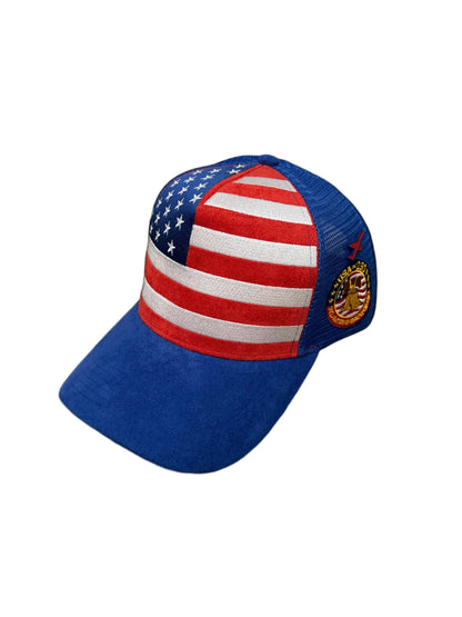USA 250 Suede Trucker Hat