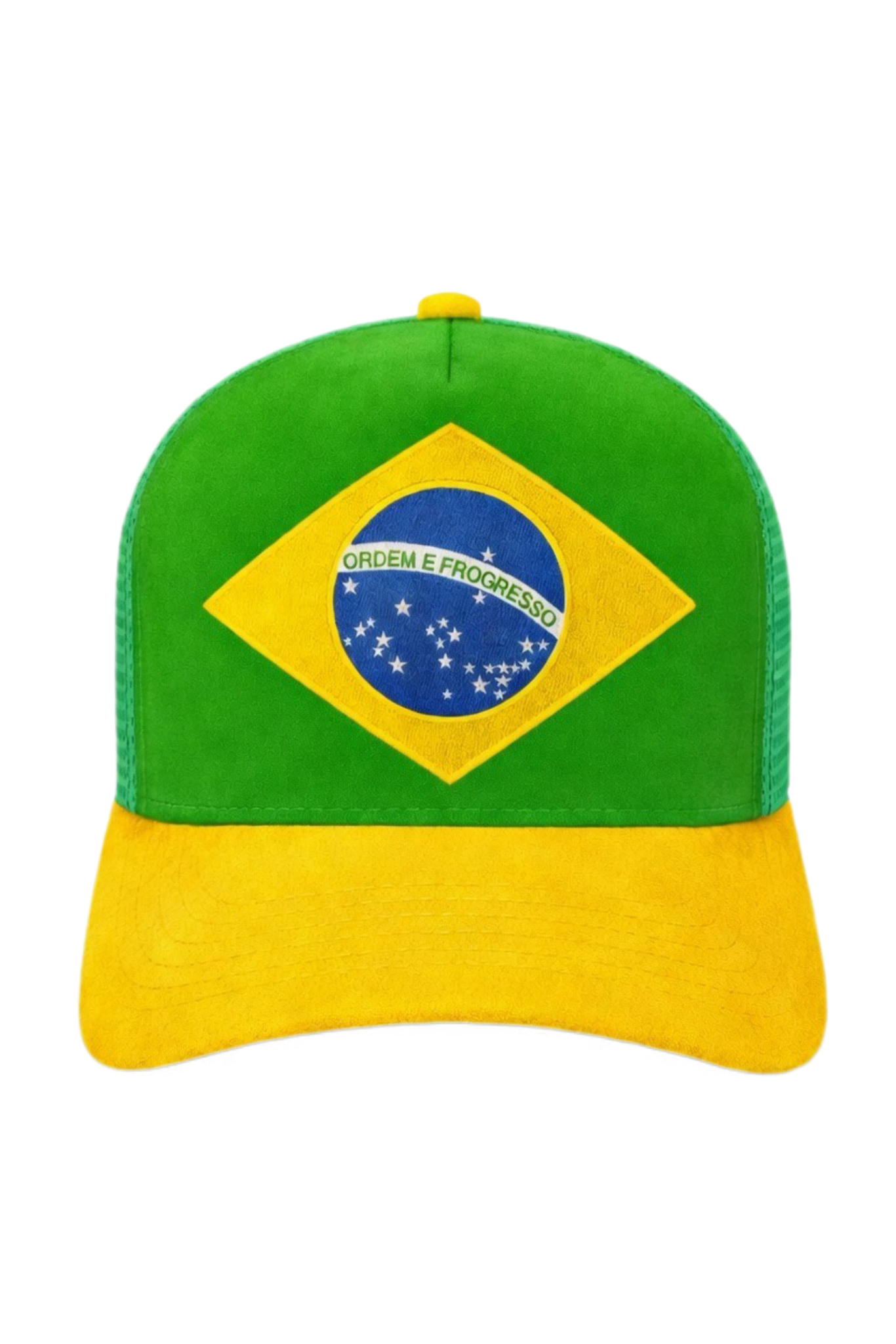 Brazil Flag Suede Trucker Hats