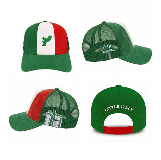 Philly Little Italy (Green Version) Suede Trucker Hat (Coming Soon)
