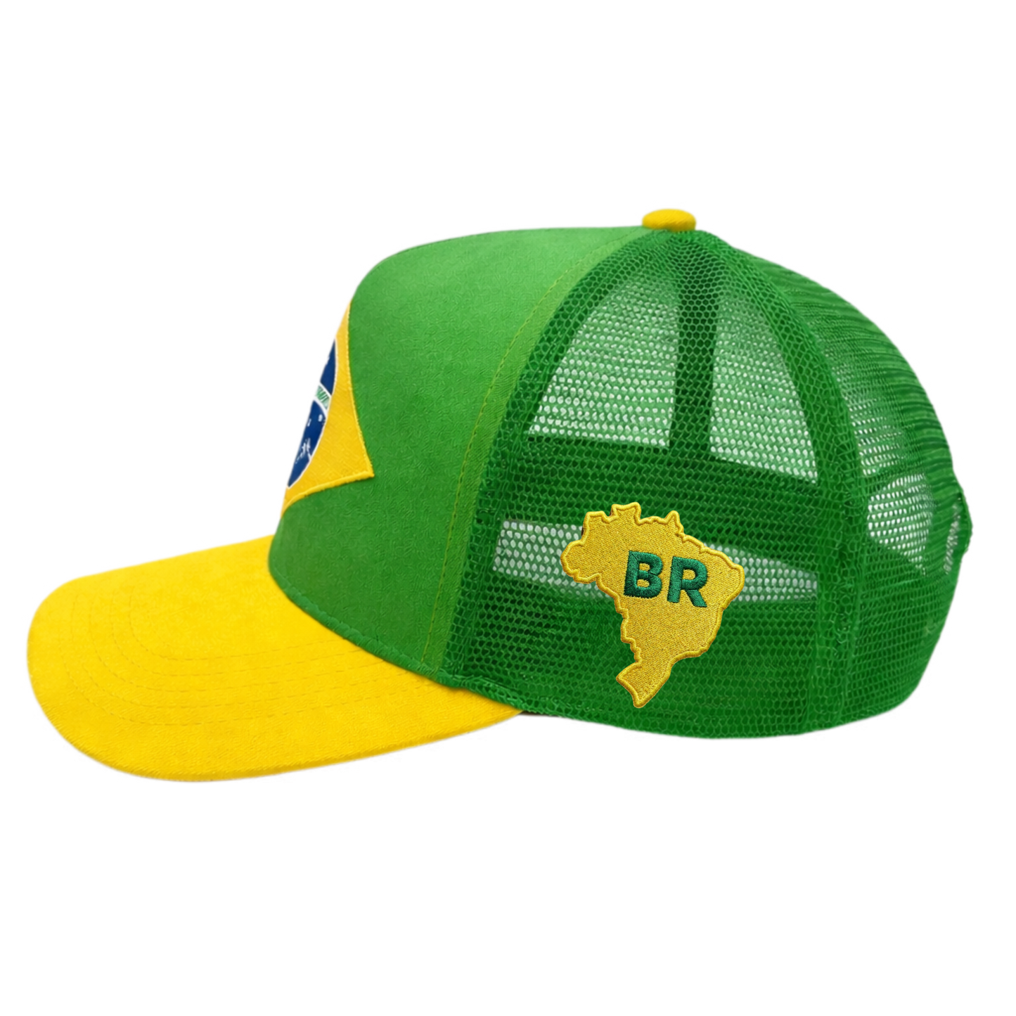 Brazil Flag Suede Trucker Hats