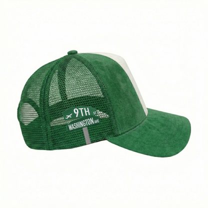 Philly Little Italy (Green Version) Suede Trucker Hat