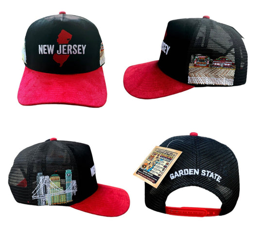 New Jersey Garden State Suede Trucker Hat