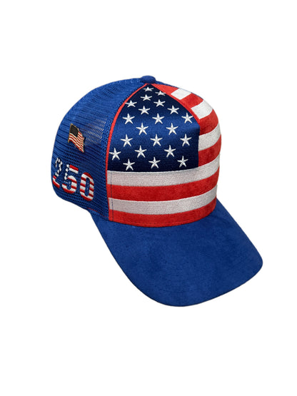USA 250 Suede Trucker Hat